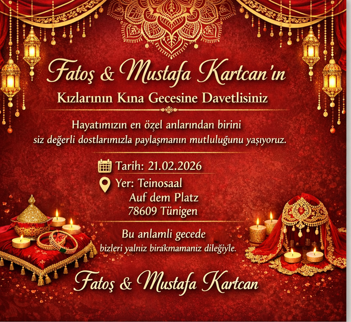 kina Fatos ve mustafa kartcanin kizi